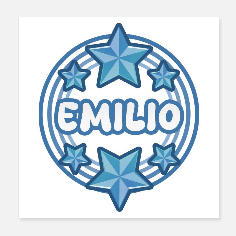 Nom : Emilio Poster 20 x 20 cm