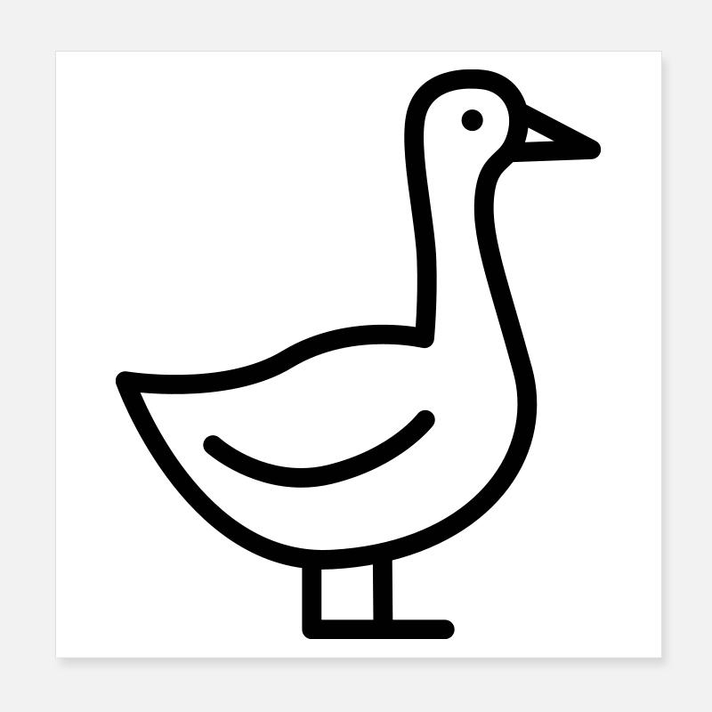 Gans Poster 20x20 cm