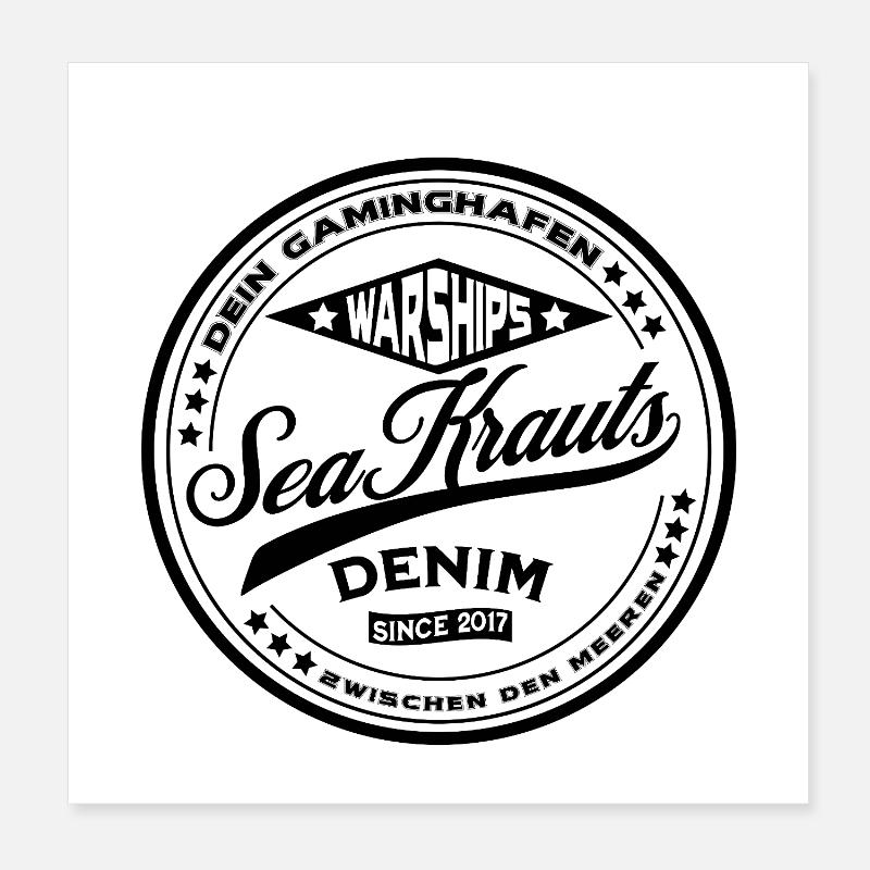 Vintage Seakrauts Logo Poster 20 x 20 cm