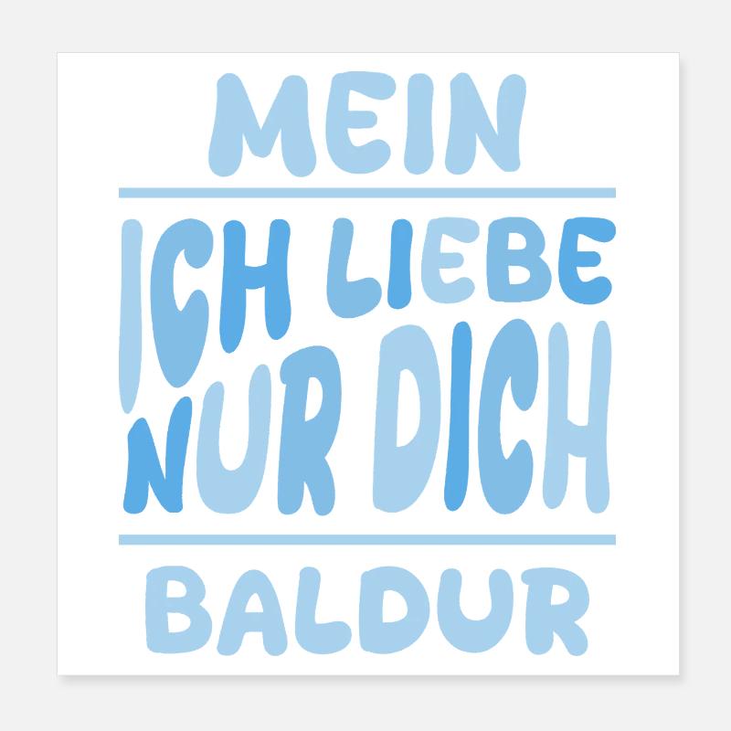 Mann Baldur Poster 20x20 cm