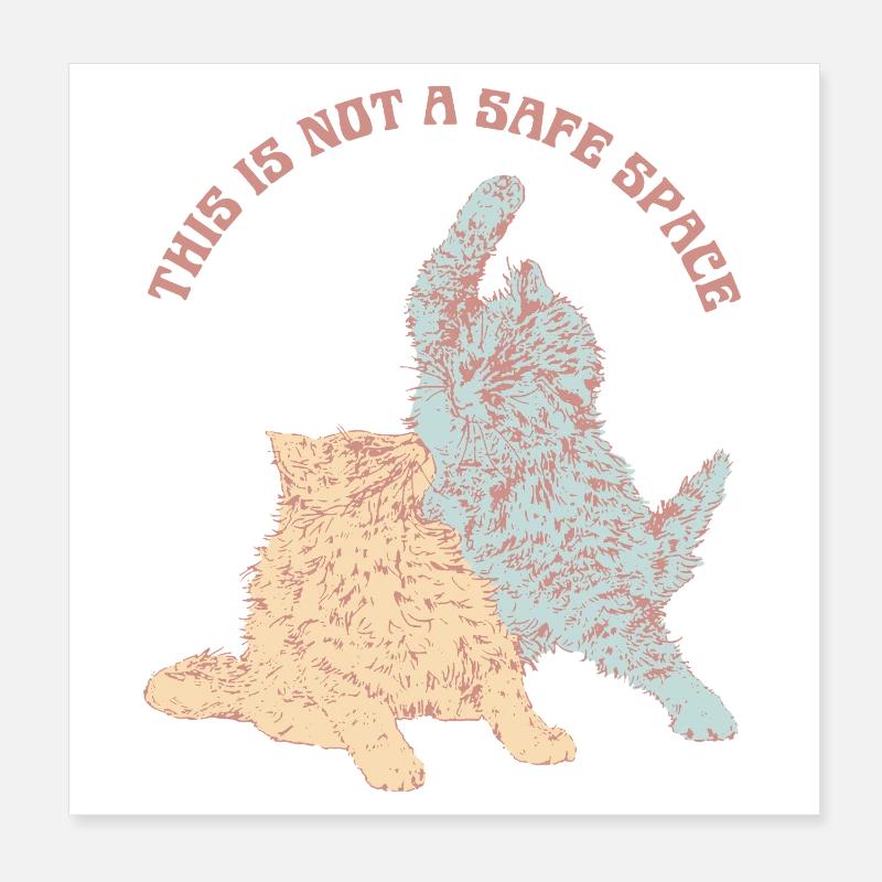 CE N’EST PAS UN ESPACE SÛR Poster 20 x 20 cm