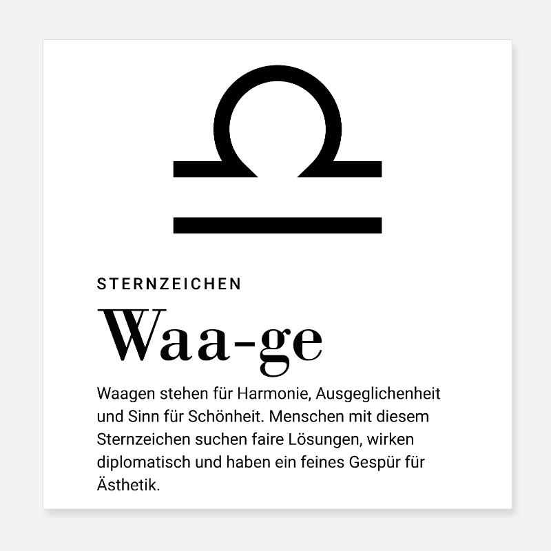 Zodiac sign Libra Poster 8" x 8" (20x20 cm)