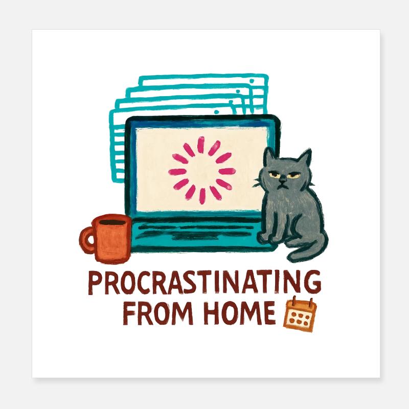 Telecommuting - telecommuting - Full Remote Poster 8" x 8" (20x20 cm)