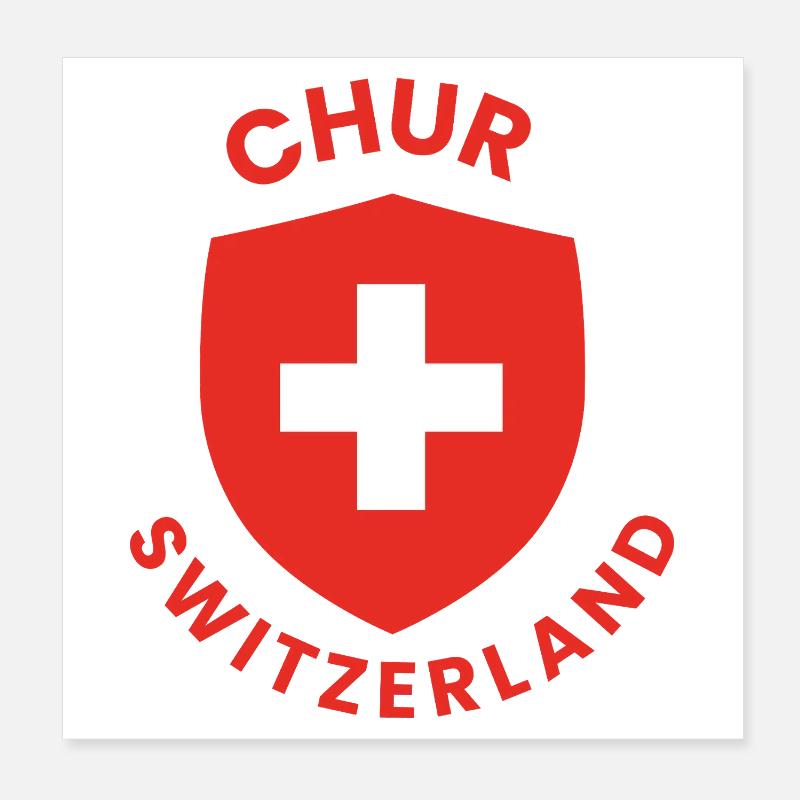 Conception du bouclier de Coire en Suisse Poster 20 x 20 cm