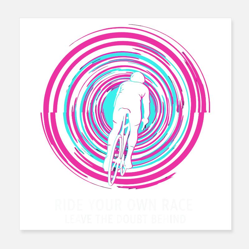 Reite deine eigene Rasse Spiral-Kunst Poster 20x20 cm