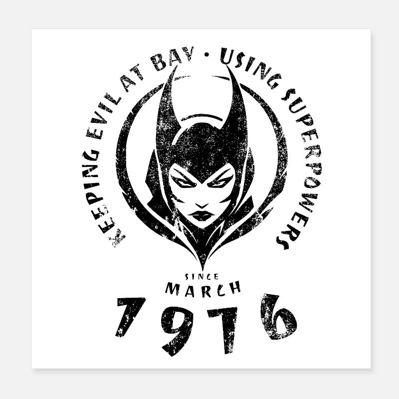 50. Geburtstag Using Superpowers Since 03/1976 Poster 20x20 cm