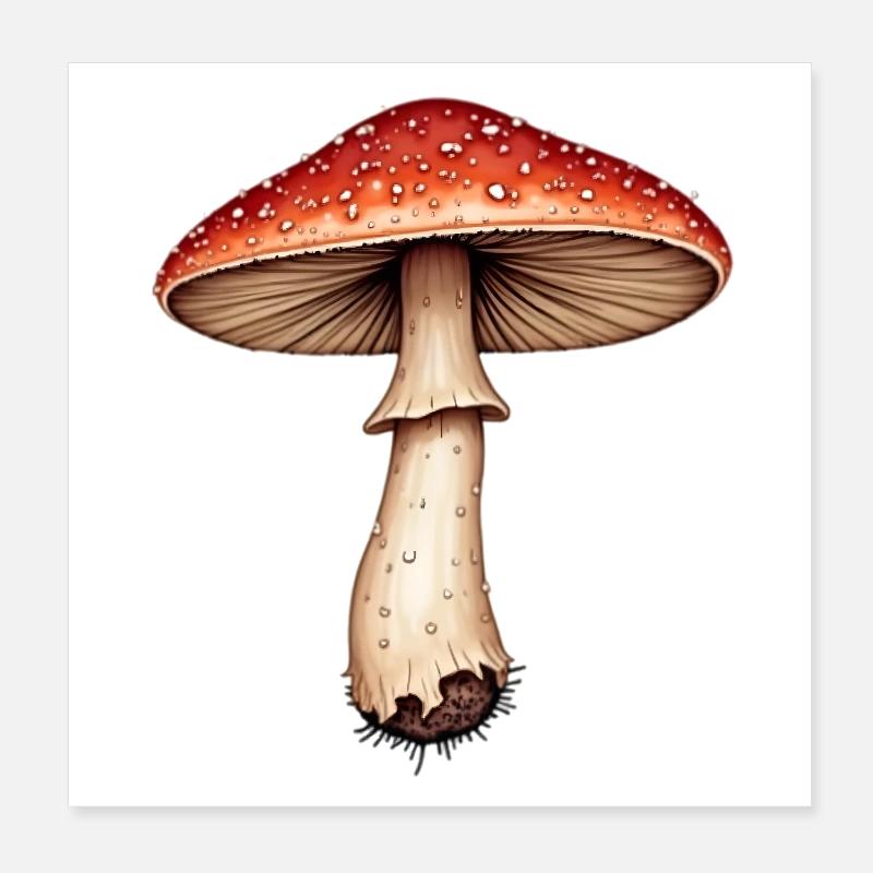 fly agaric Poster 8" x 8" (20x20 cm)