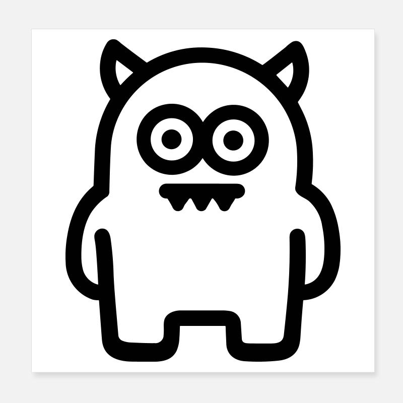 monster Poster 8" x 8" (20x20 cm)