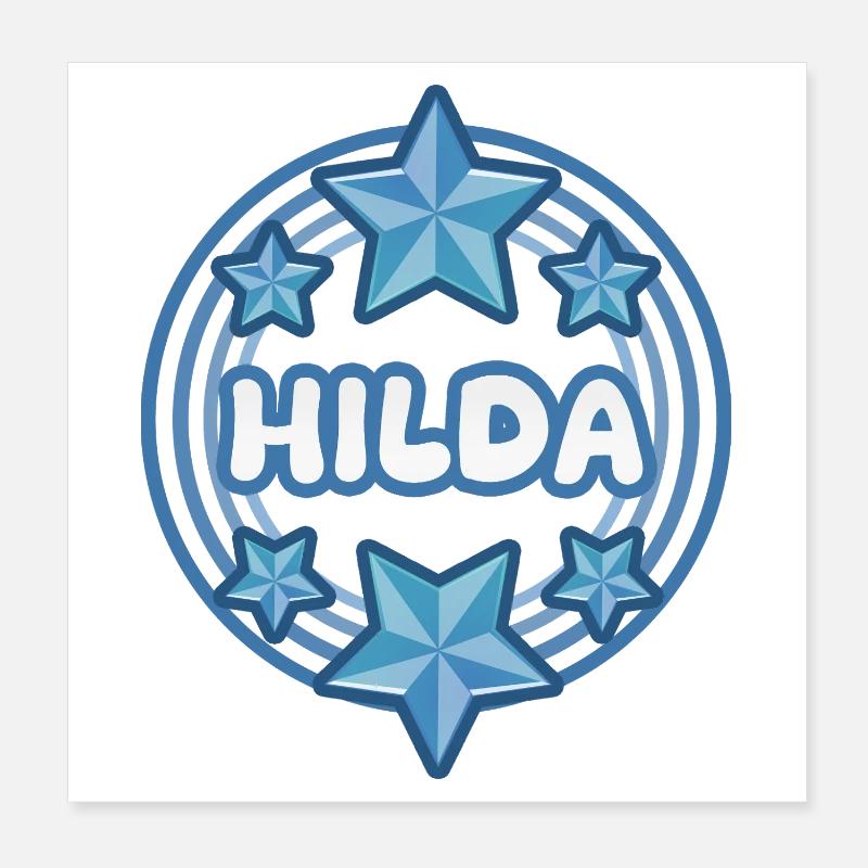 First name Hilda Poster 8" x 8" (20x20 cm)
