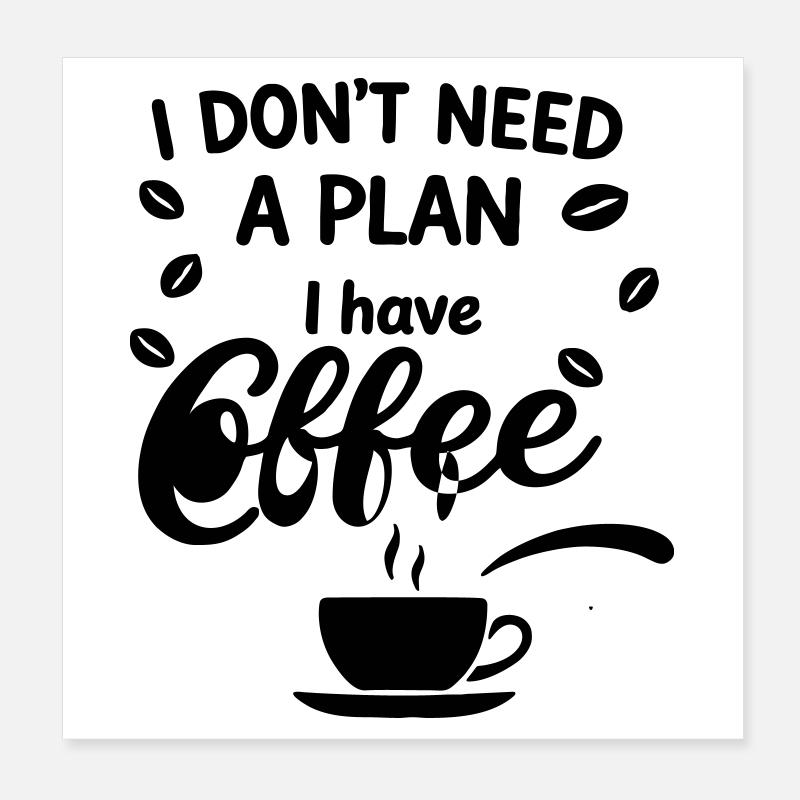 Café Poster 20 x 20 cm