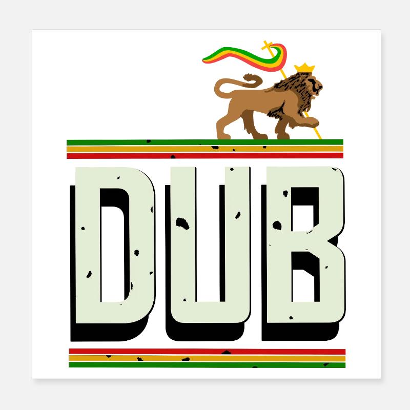 Dub Reggae Poster 8" x 8" (20x20 cm)
