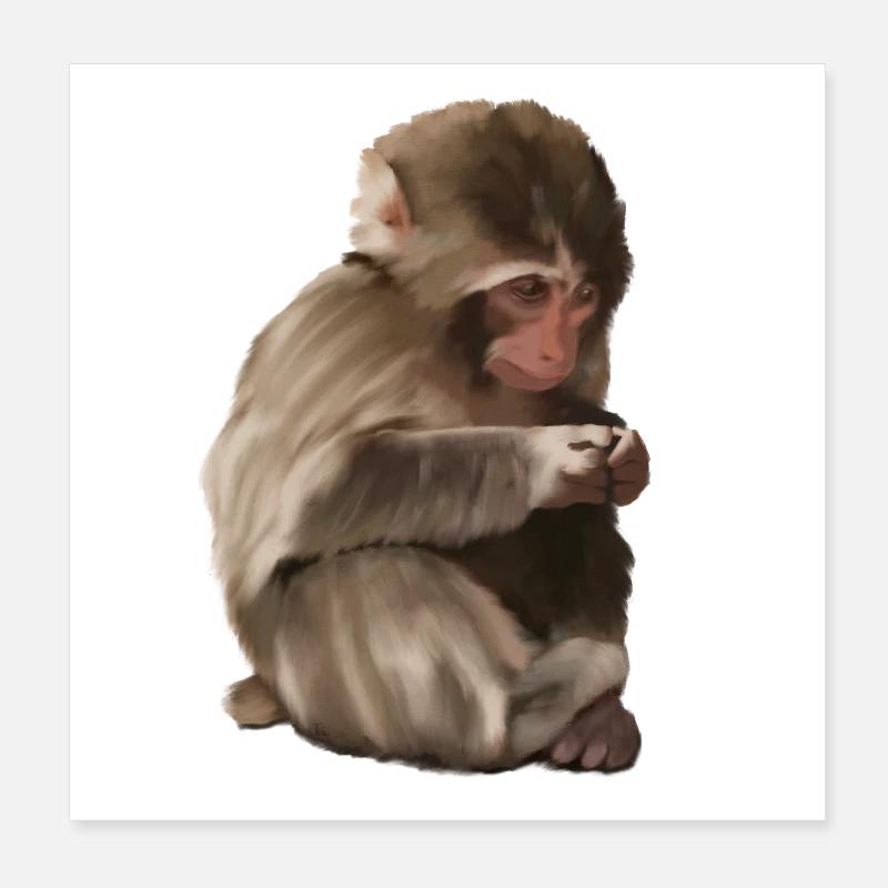 Punch - das einsame Äffchen Poster 20x20 cm