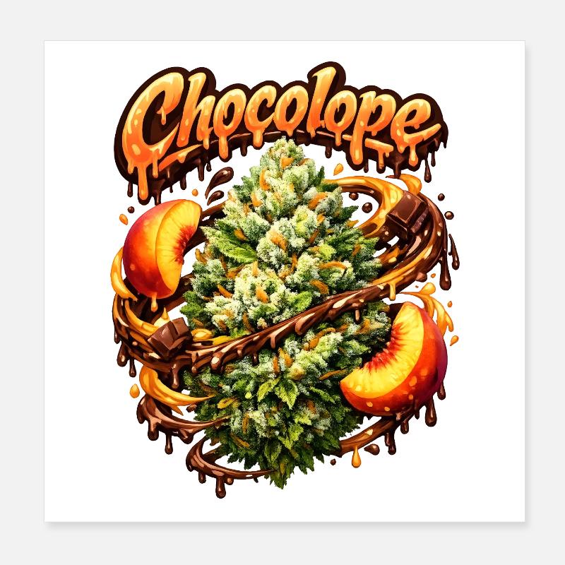 Gravure graffiti Chocolope Peach Poster 20 x 20 cm