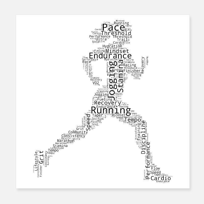 Idée cadeau pour une course à pied Poster 20 x 20 cm