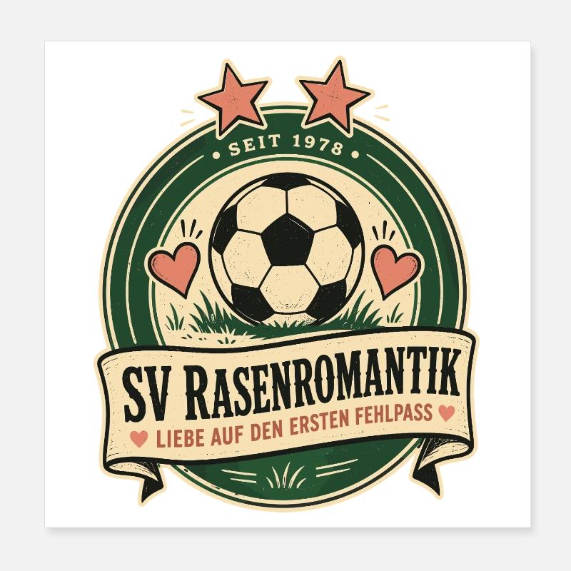 SV Rasenromantik Poster 20x20 cm