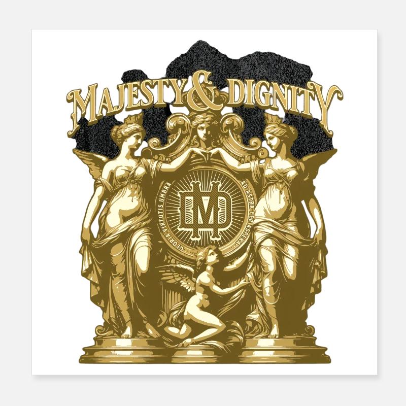 Blason d’or de la Majesté & la Dignité Poster 20 x 20 cm