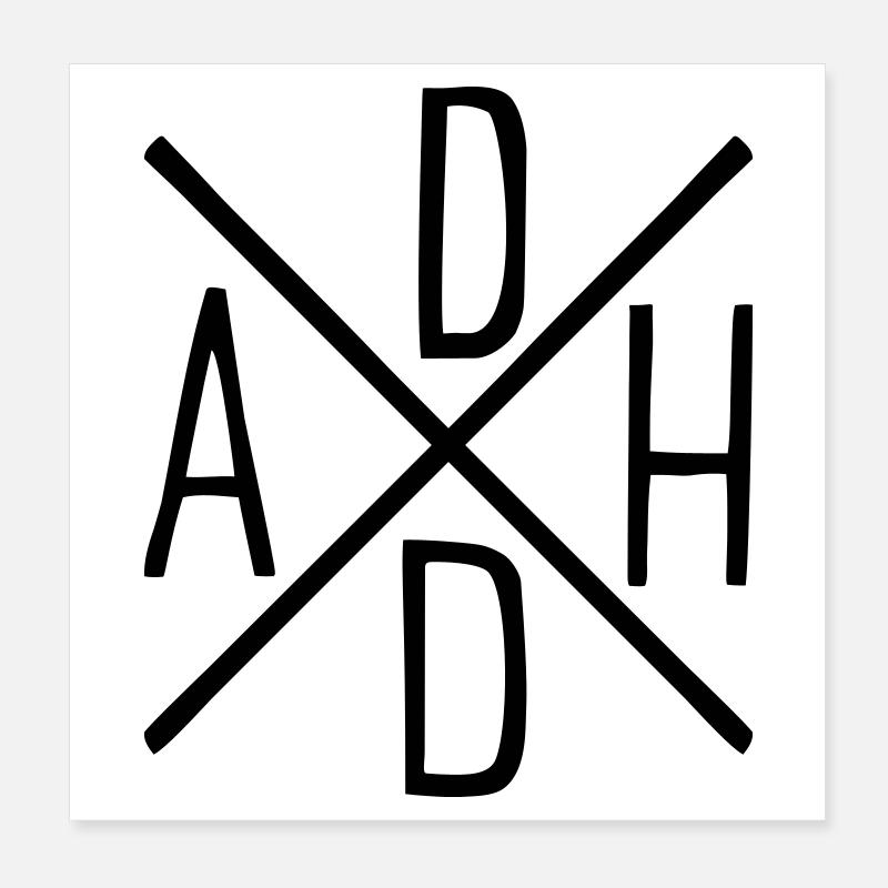 ADHD Poster 8" x 8" (20x20 cm)