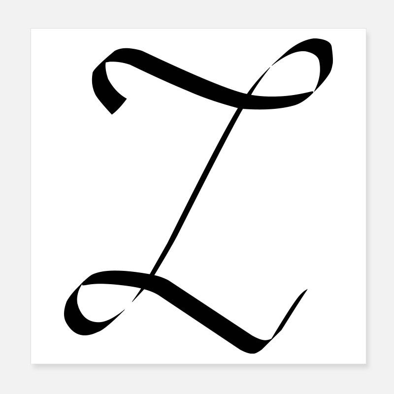 Lettre Z Poster 20 x 20 cm