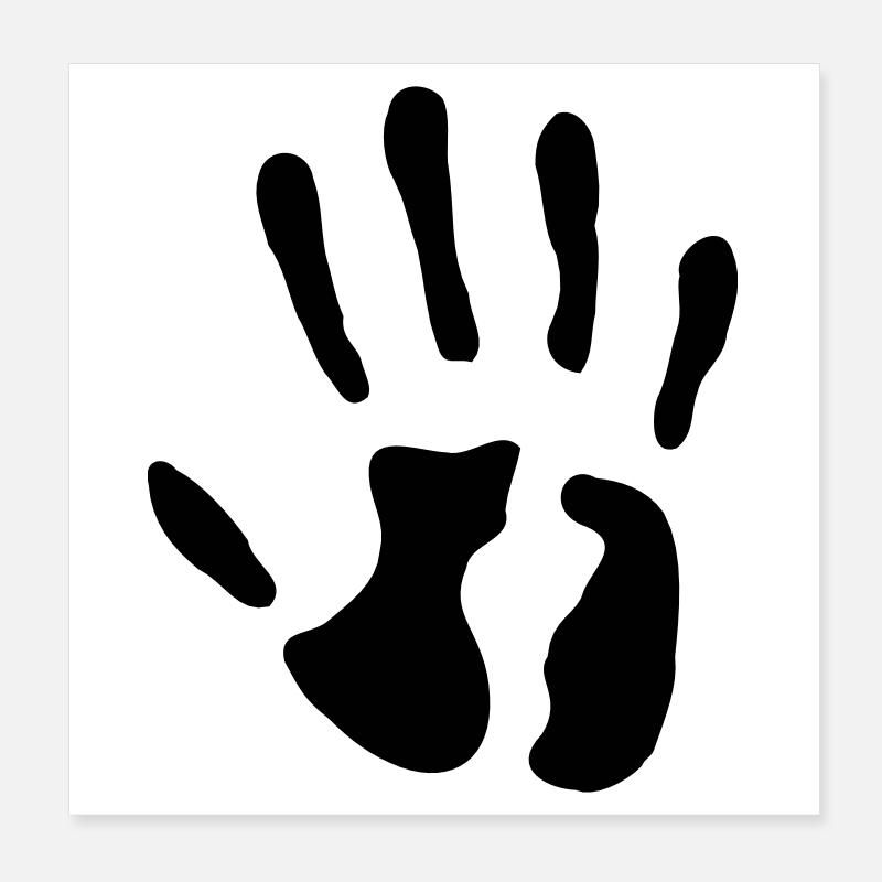 Hand - Geburtstag - 5 Jahre Poster 20x20 cm