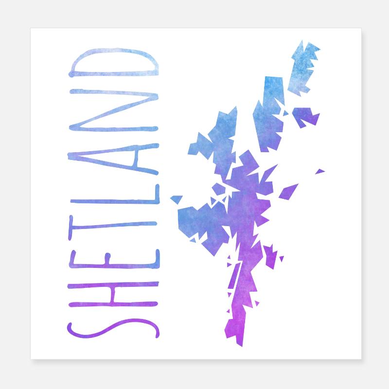 Shetland Islands Poster 20x20 cm