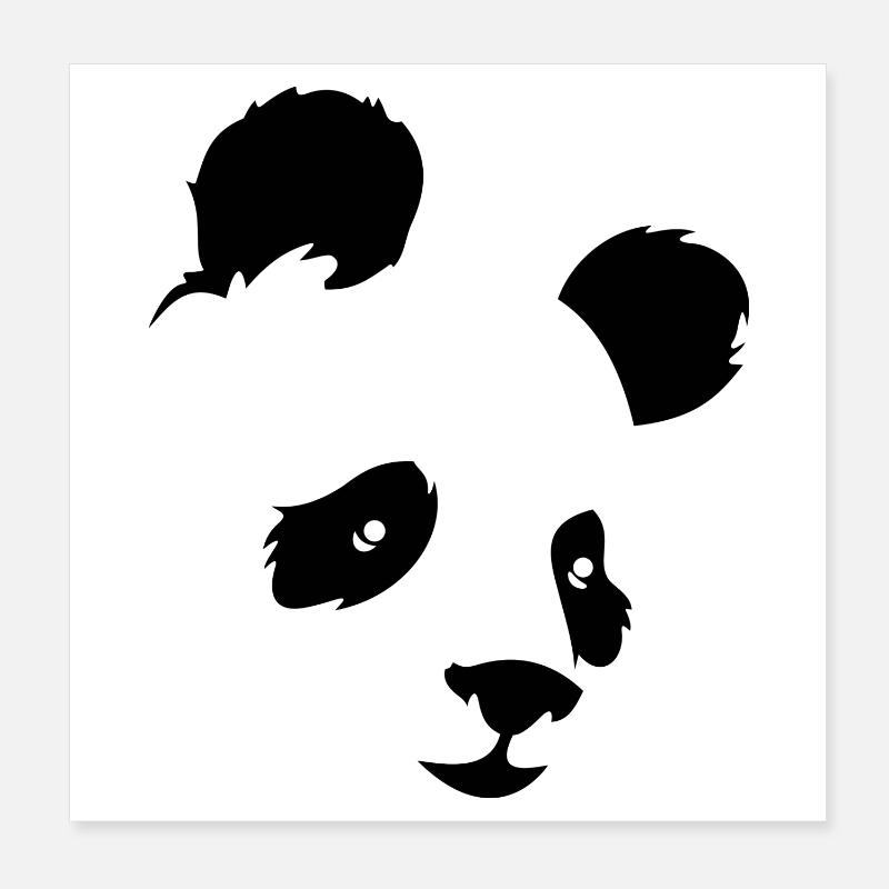 Panda Poster 20x20 cm