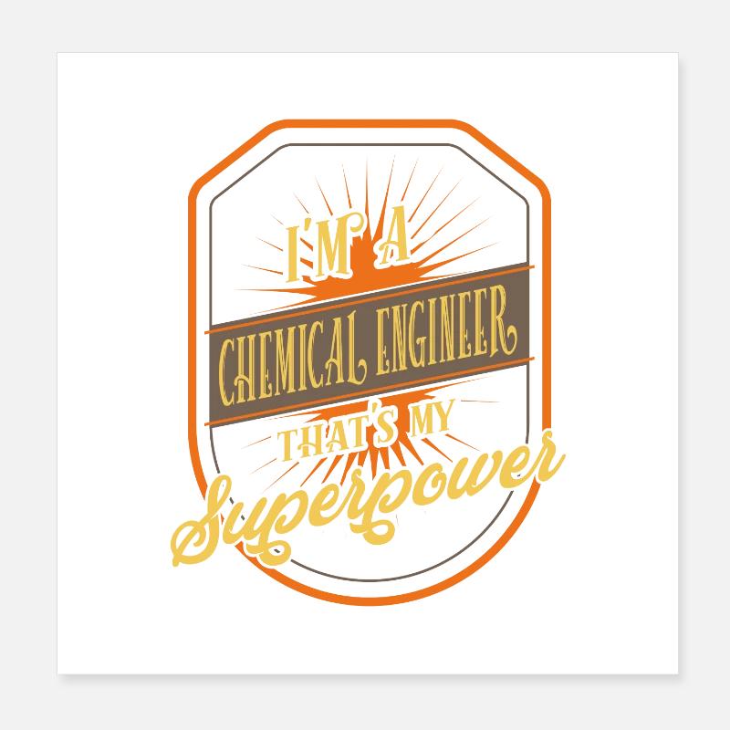 Ingénieur chimiste Génie chimique Poster 20 x 20 cm