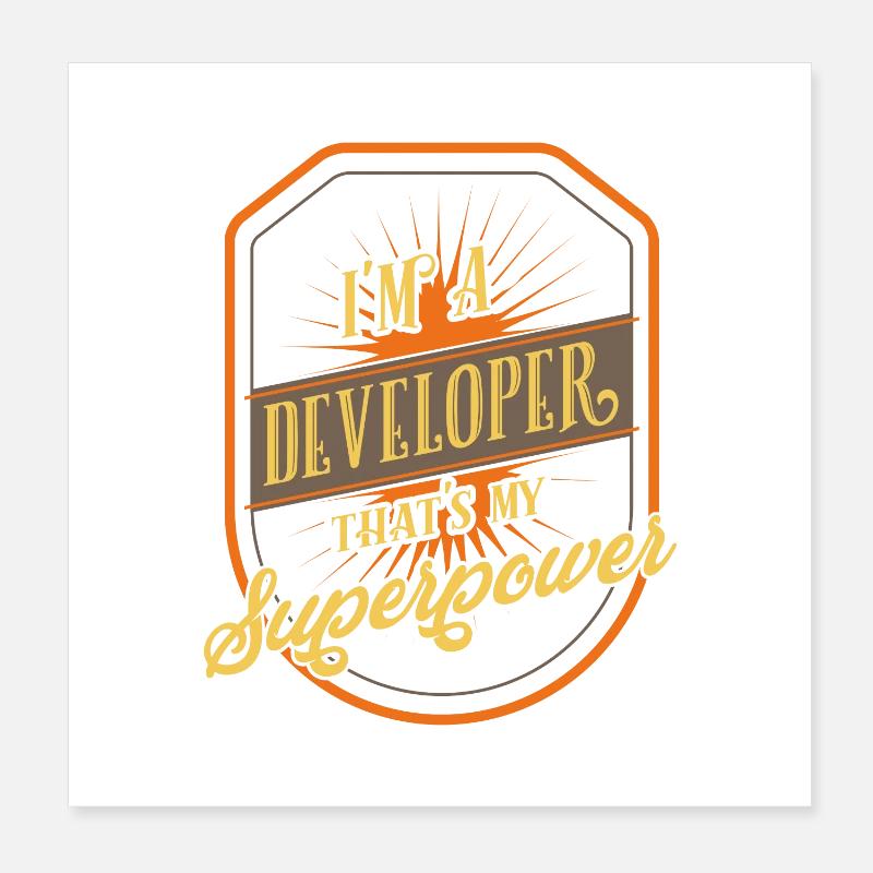 Entwickler Poster 20x20 cm