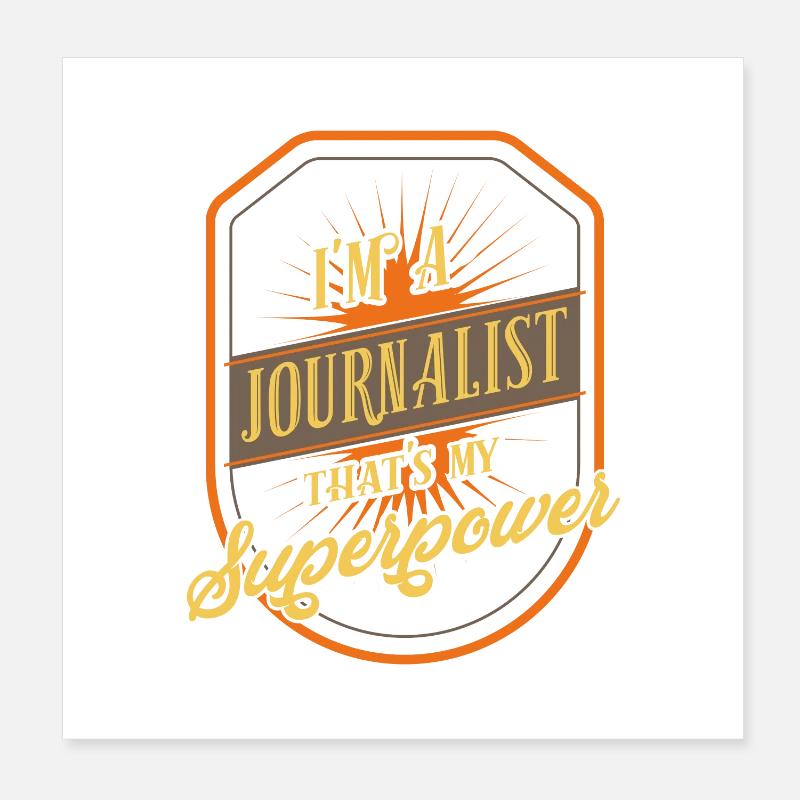 journalist Poster 8" x 8" (20x20 cm)