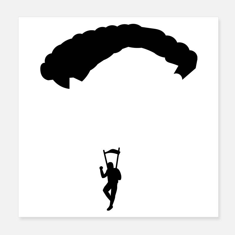 Fallschirm Poster 20x20 cm