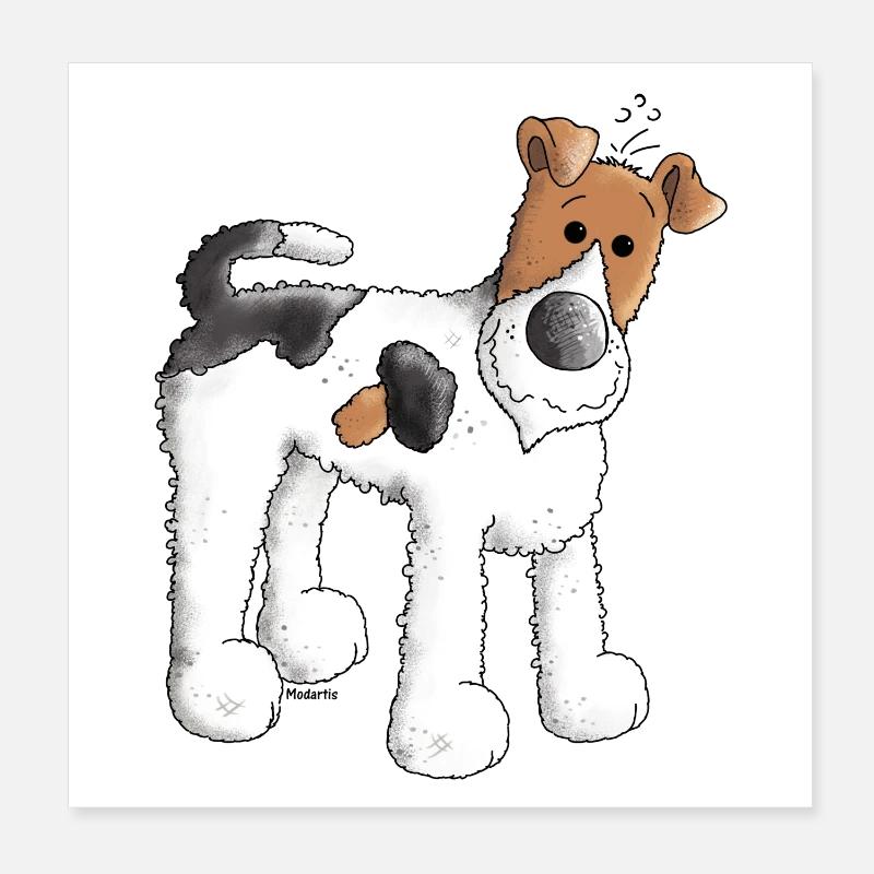 Fox Terrier - Chien Poster 20 x 20 cm