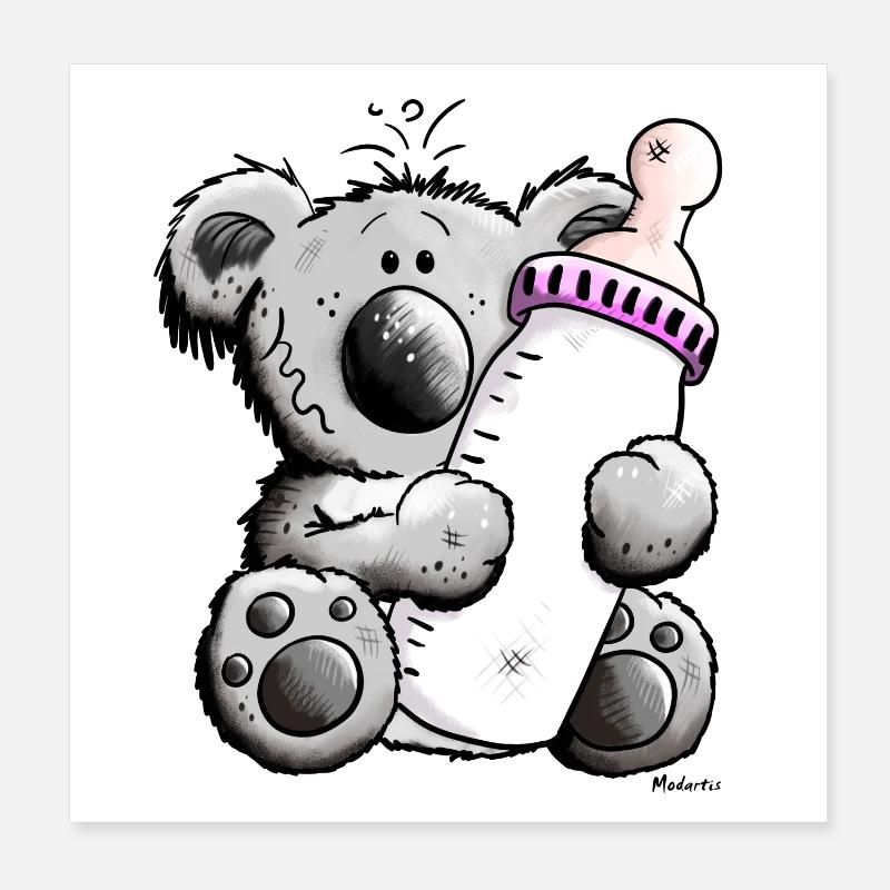 Bébé koala Poster 20 x 20 cm