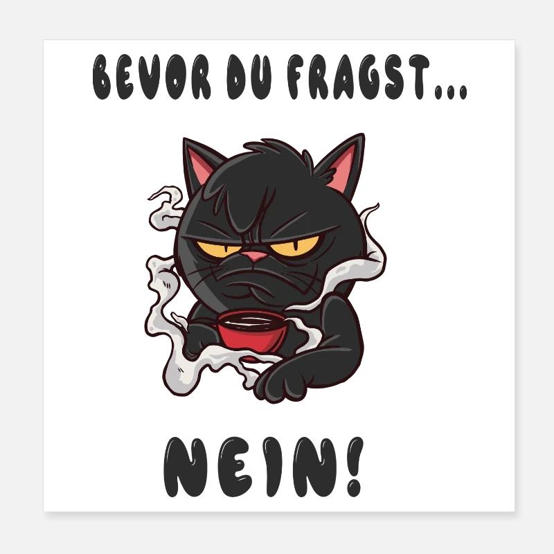 Funny cat design Poster 8" x 8" (20x20 cm)
