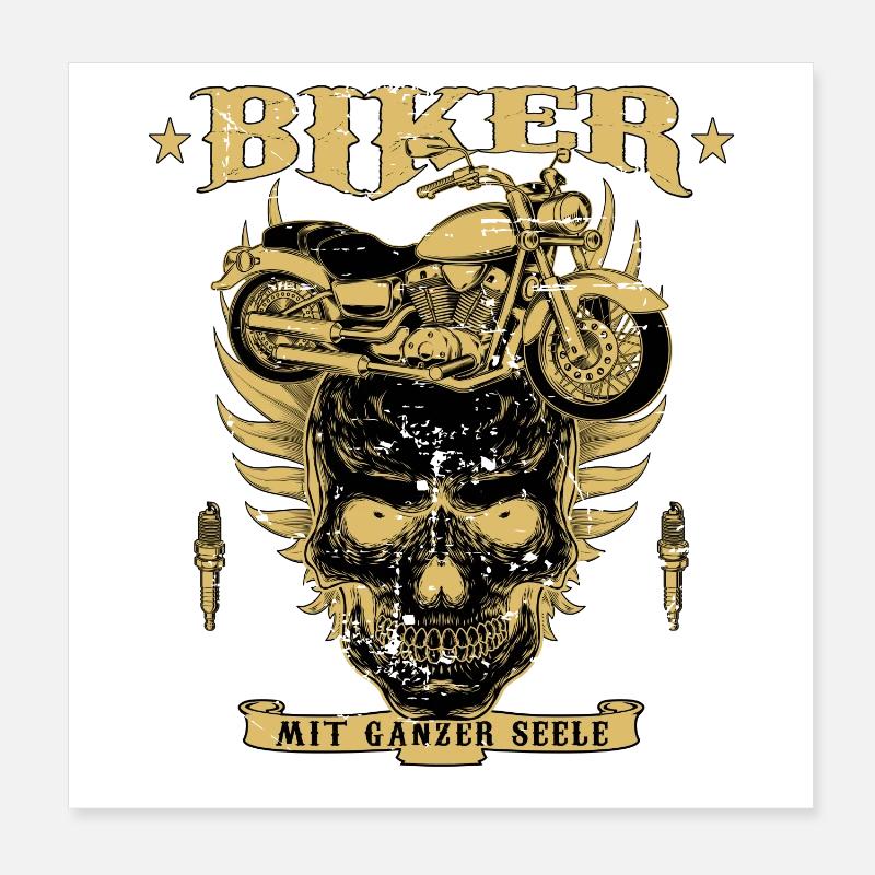 Motards Poster 20 x 20 cm