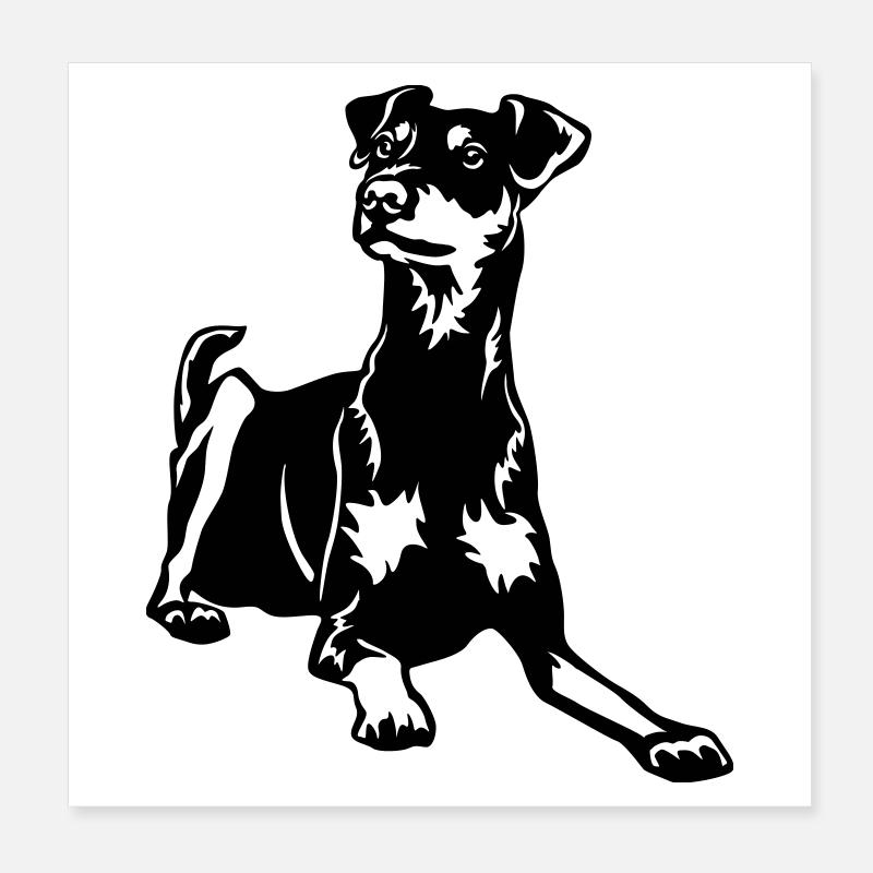 German Pinscher Poster 8" x 8" (20x20 cm)