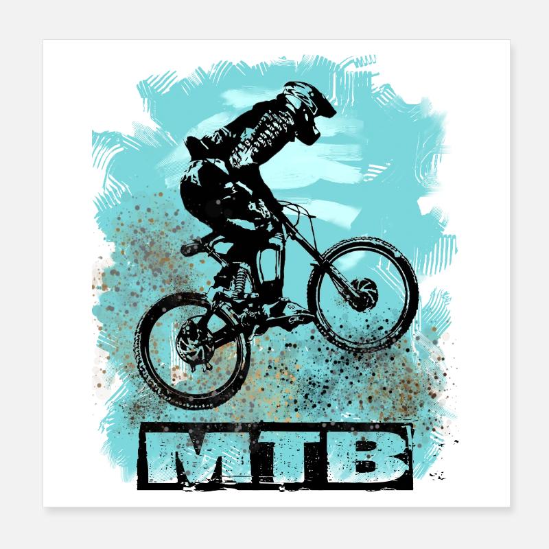Vélo VTT Poster 20 x 20 cm