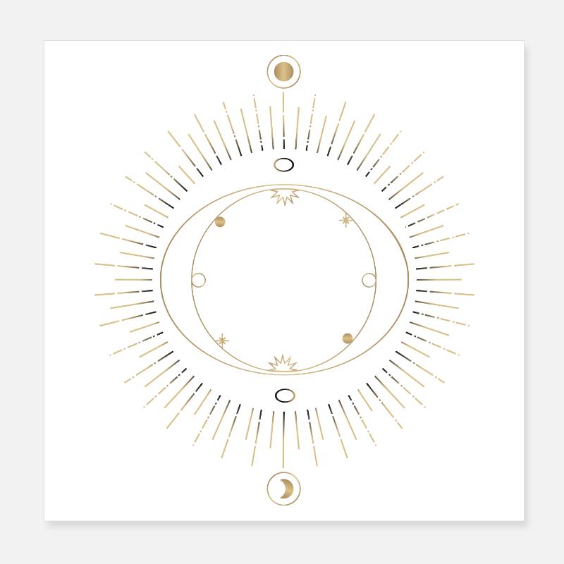 Sonnenring Kreislauf Design Poster 20x20 cm