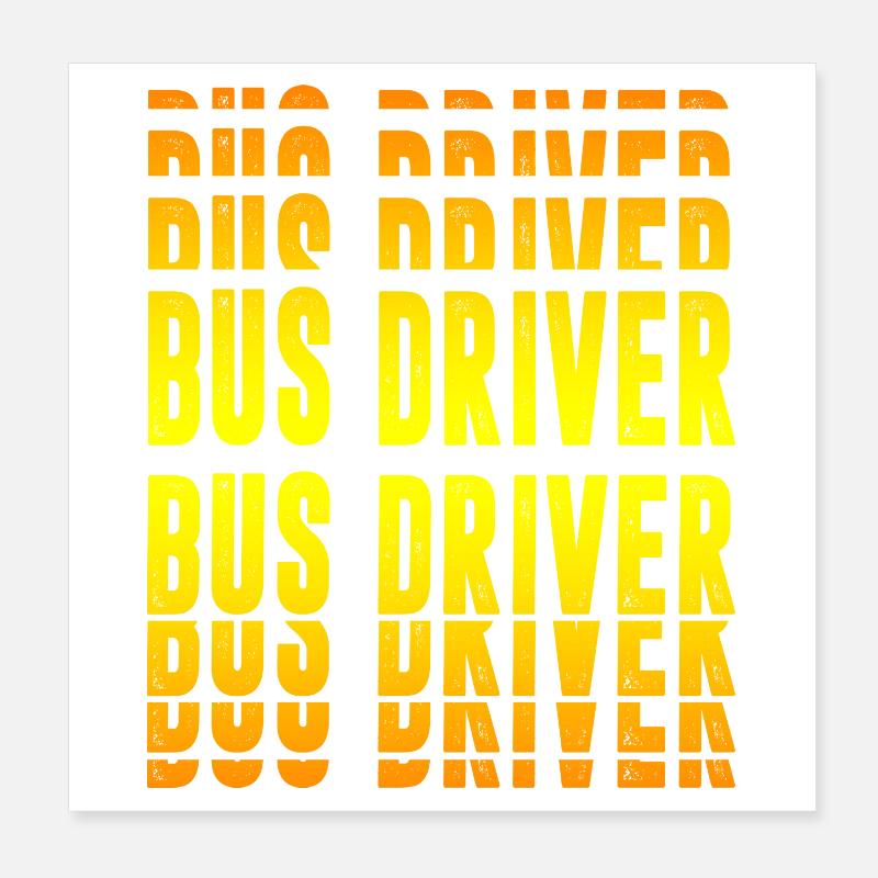 Conception de conducteurs de bus Poster 20 x 20 cm