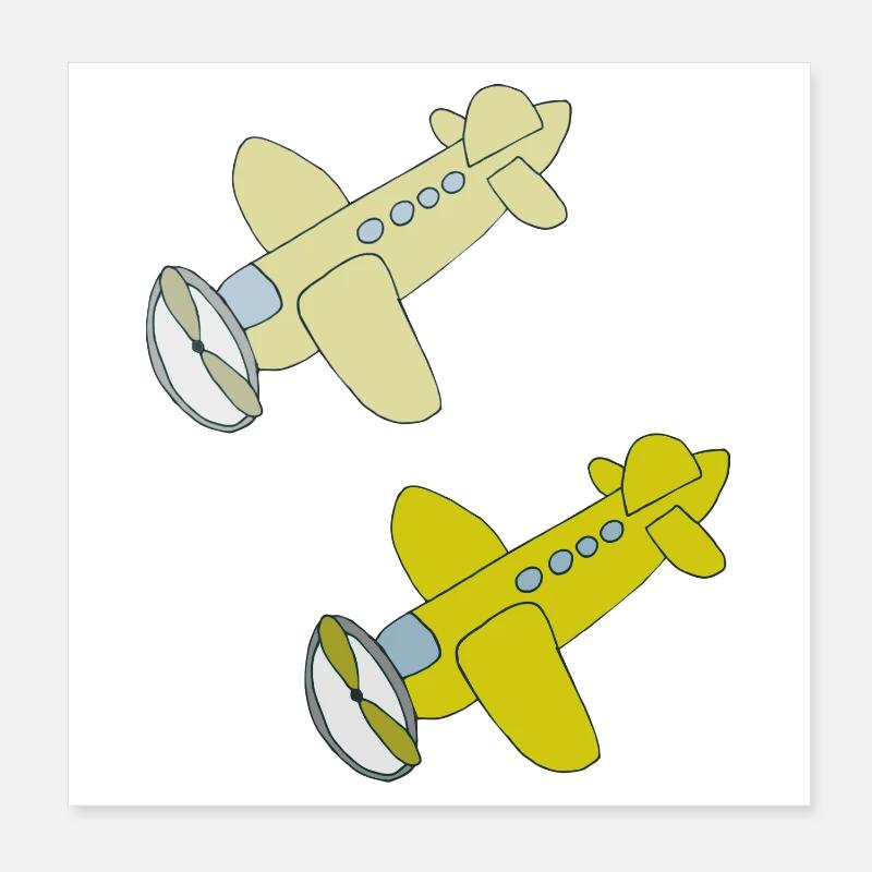 Airplane double Poster 8" x 8" (20x20 cm)