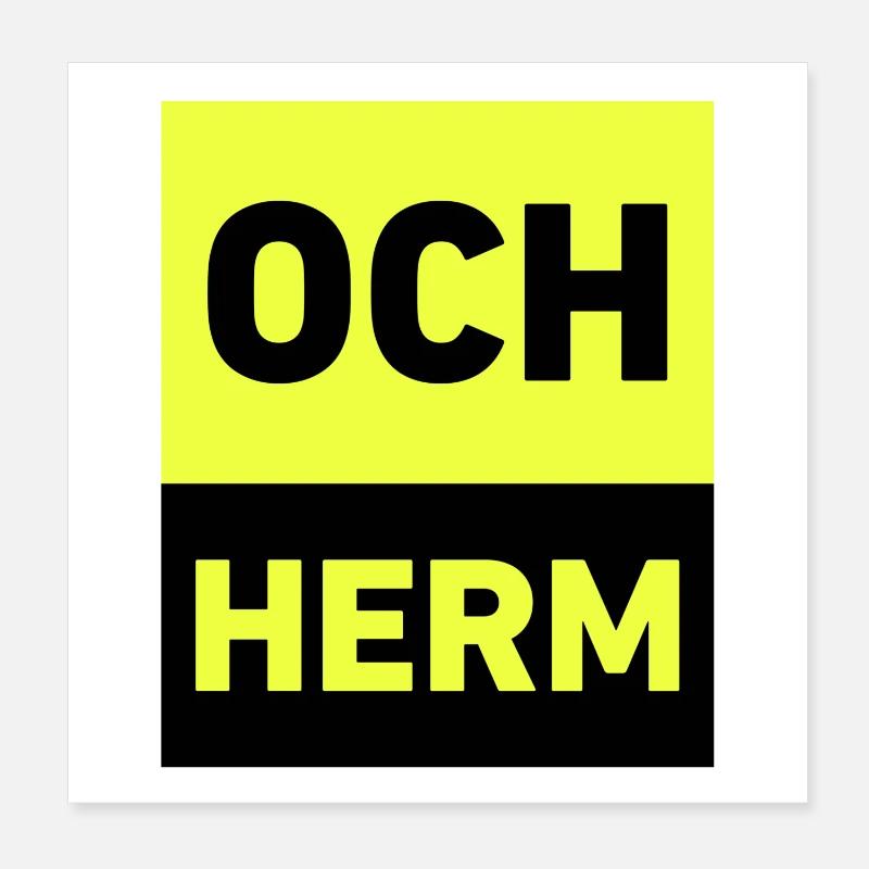 Och herm Poster 20x20 cm