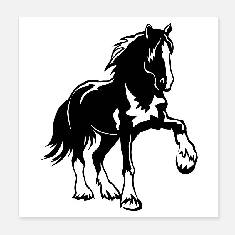 Pferd Shire Horse Poster 20x20 cm