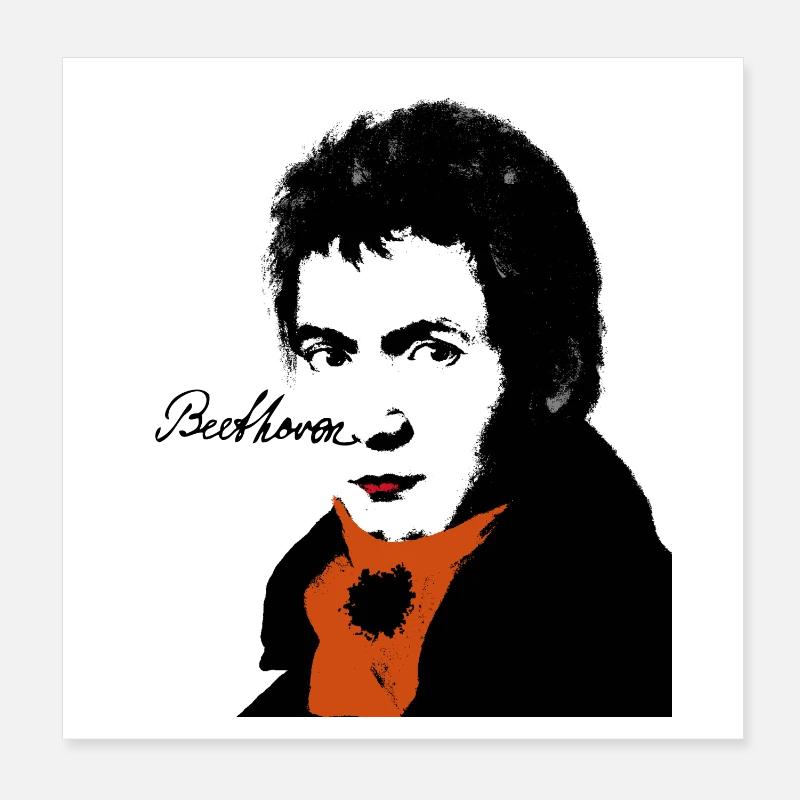 Beethoven Poster 20 x 20 cm