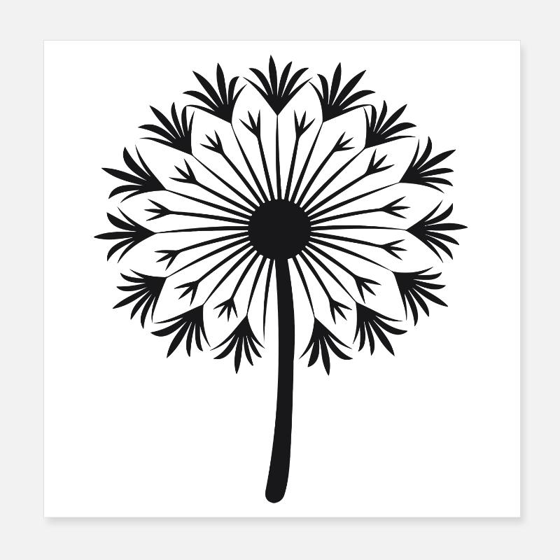 Conception de pissenlit Poster 20 x 20 cm