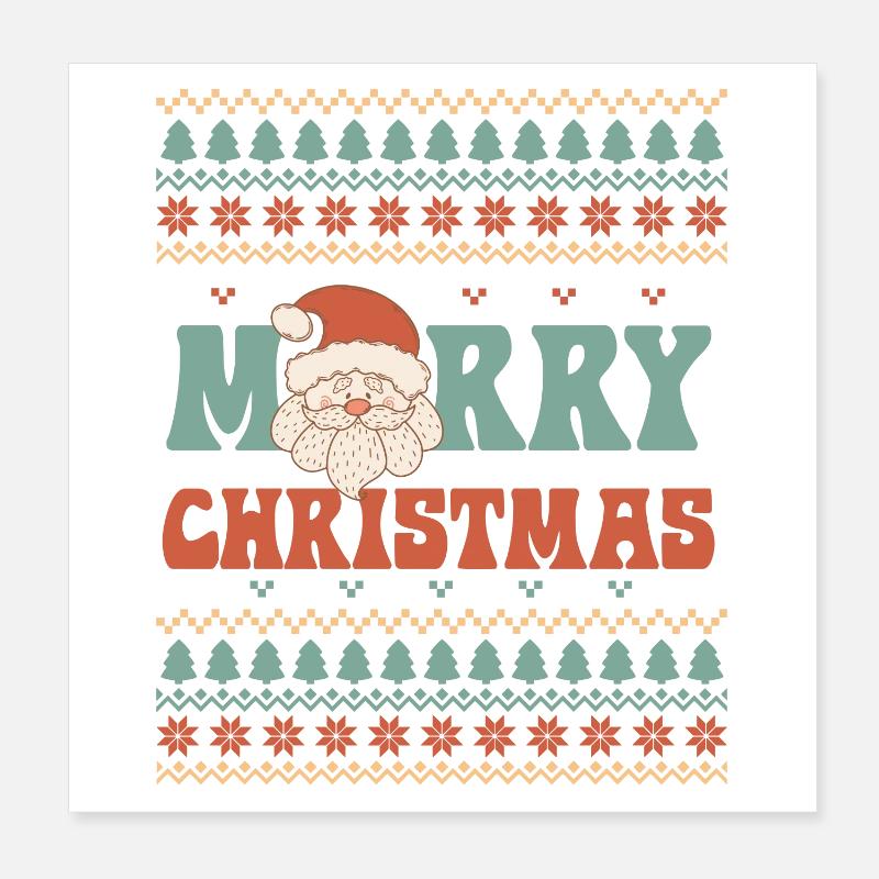 Pull de Noël moche Poster 20 x 20 cm