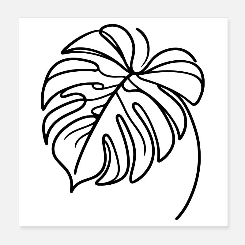 Monstera Poster 20x20 cm