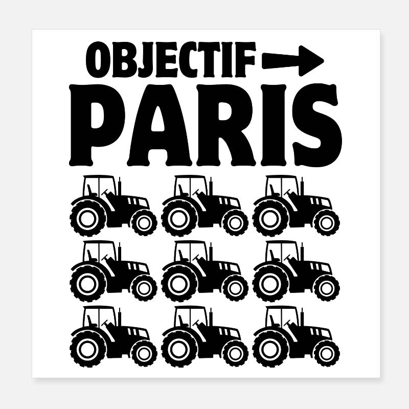 Farmer, Agriculture, Tractor Poster 8" x 8" (20x20 cm)