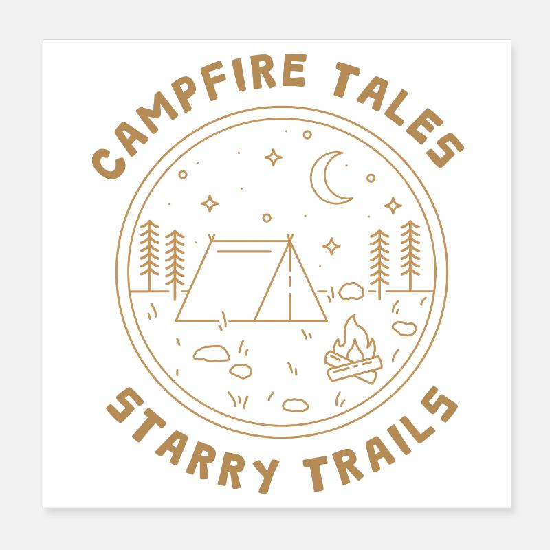Tales Starry Trails Campingplatz Poster 20x20 cm