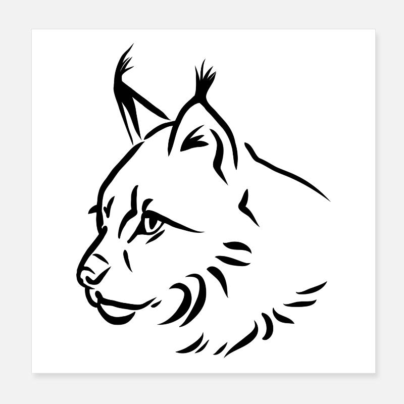 Lynx Poster 20 x 20 cm