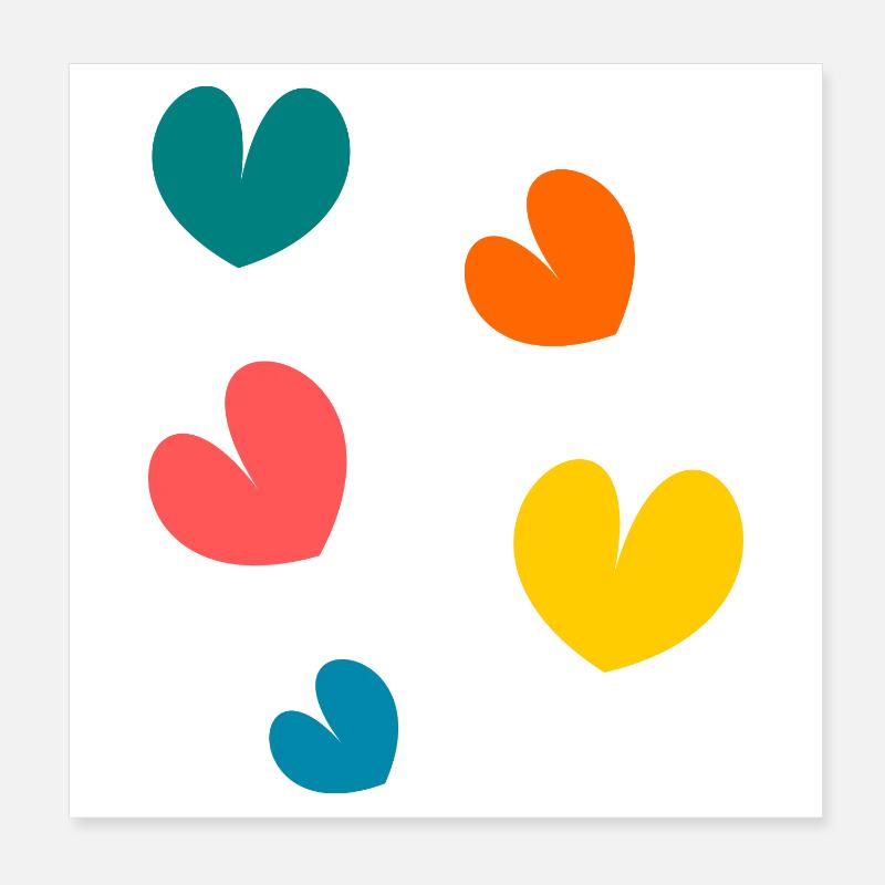 MAMA. MUTTERTAG. HERZ Poster 20x20 cm