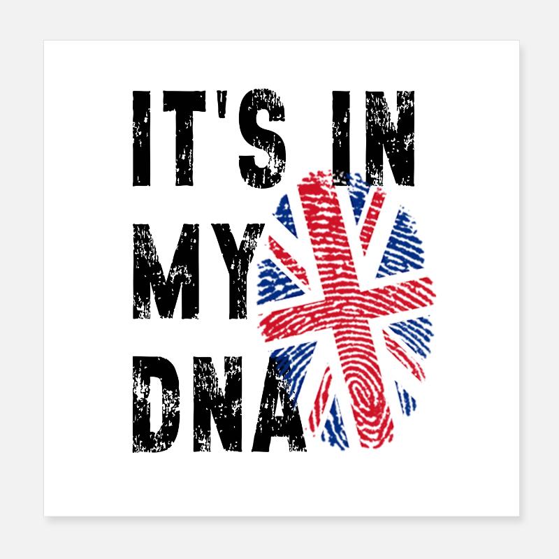 Impronta dell'Union Jack Poster 20x20 cm