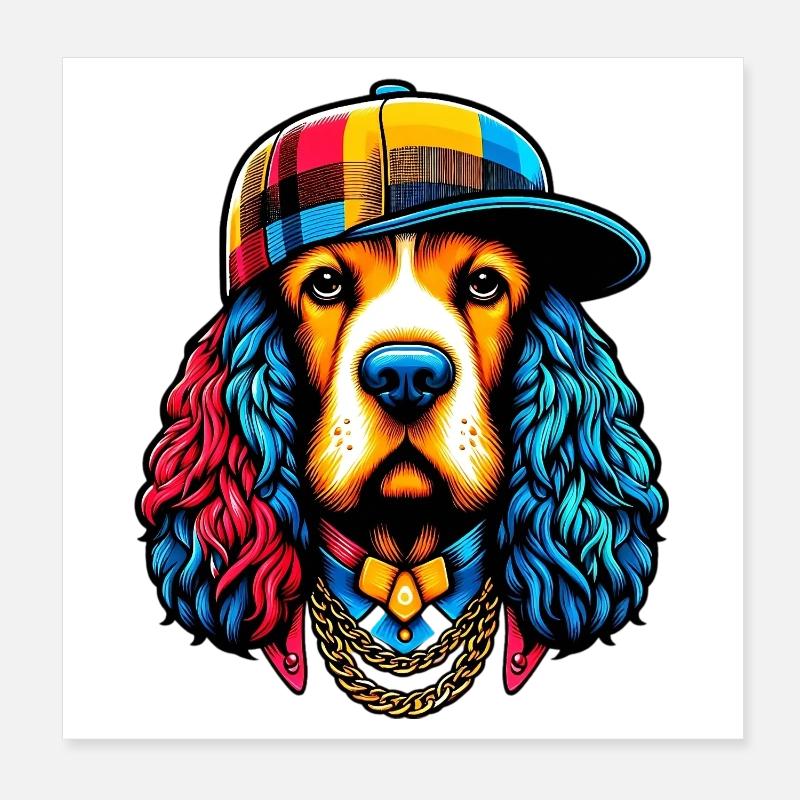 Dog Poster 8" x 8" (20x20 cm)